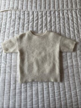 Michael Kors Angora Blend Short Sleeve Sweater